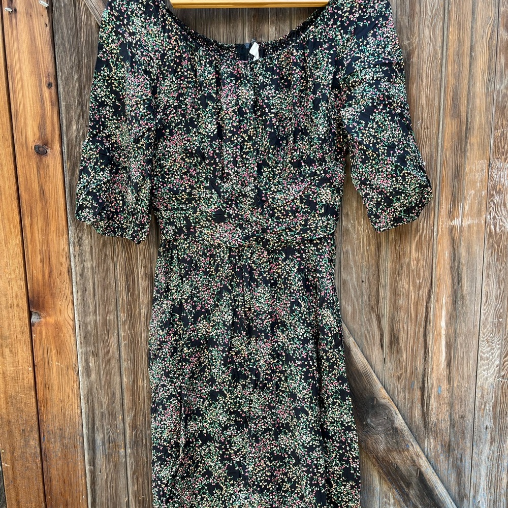 Vintage, Micro-Floral,  Maxi Dress, Brand: Sears, 1970’s Circa.